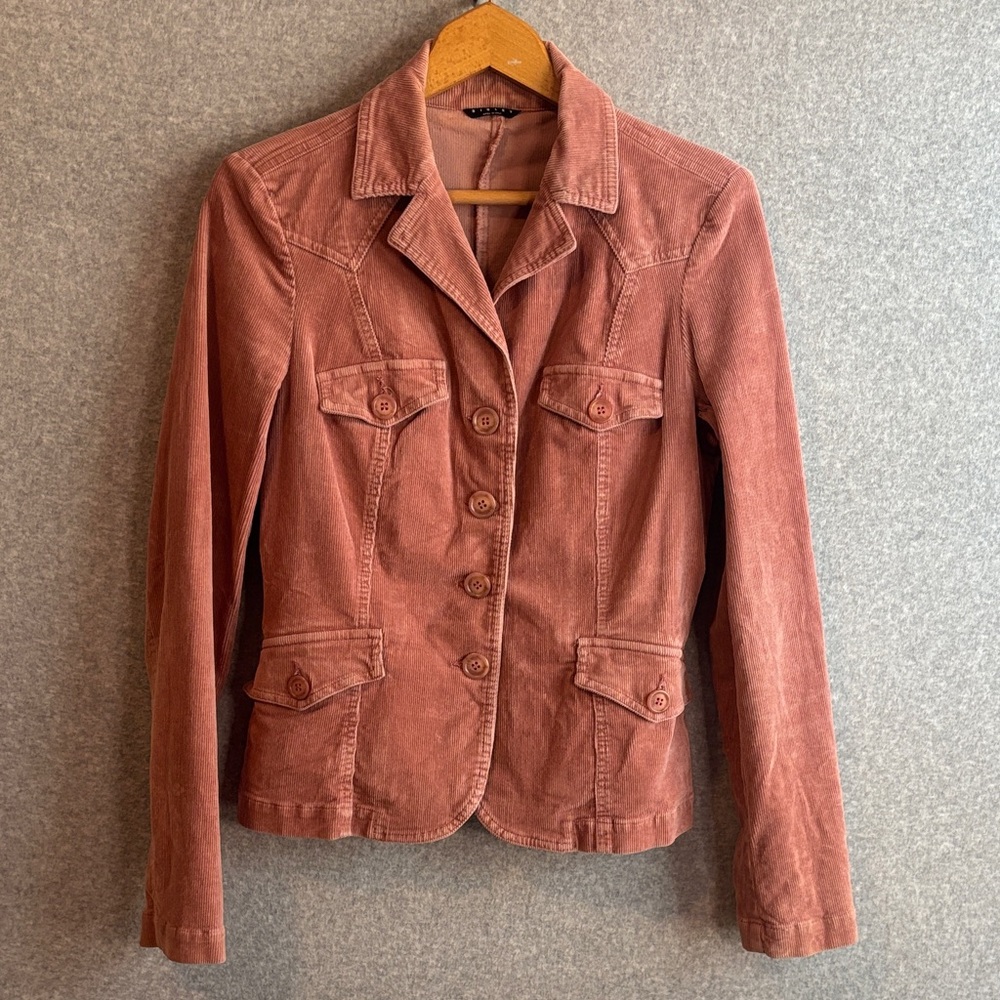 Sisley Women's Dust Rose Corduroy Blazer size 8 (Italian 44)